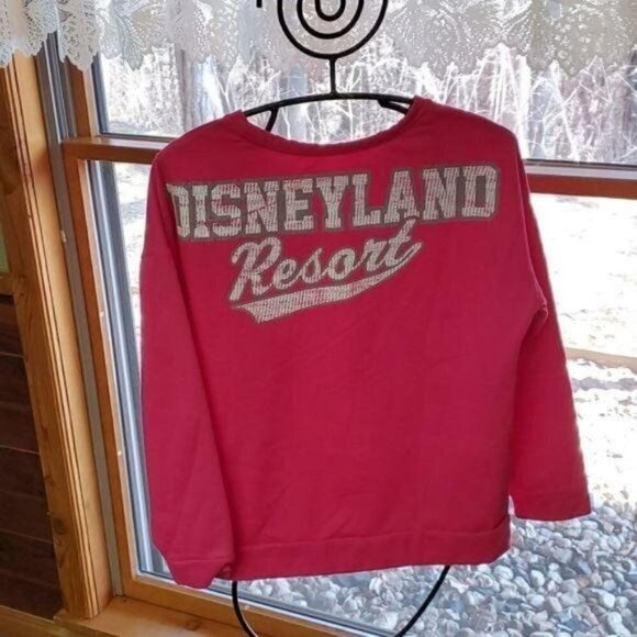 Disney Parks Graphic "55" & Disneyland Resort Long Sleeve Sz. M Pink Sweatshirt - Picture 4 of 6